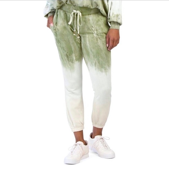 YOUNG FABULOUS & BROKE Juliette Joggers Green Ombré Size M (GUC) - Picture 1 of 14
